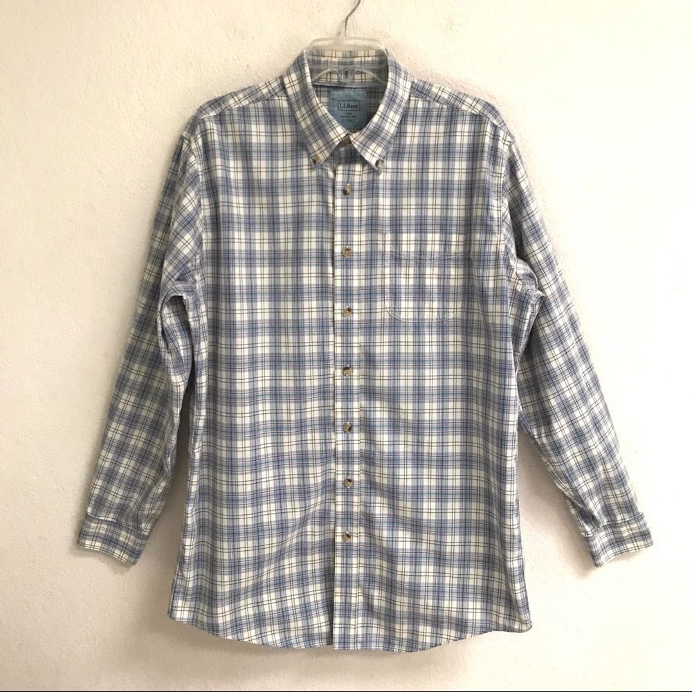 L.L. Bean Trim long sleeve button down shirt L – Tall